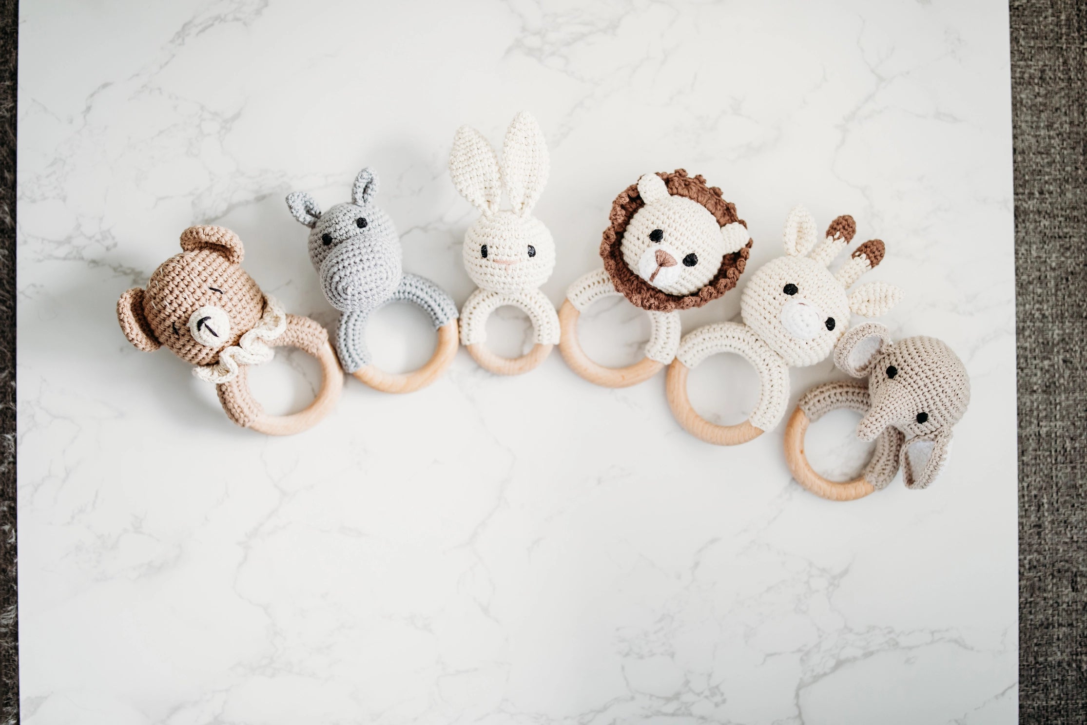Crochet Baby Rattle - Hippo