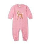 Baby Doe Sweater Romper - Blush Blossom