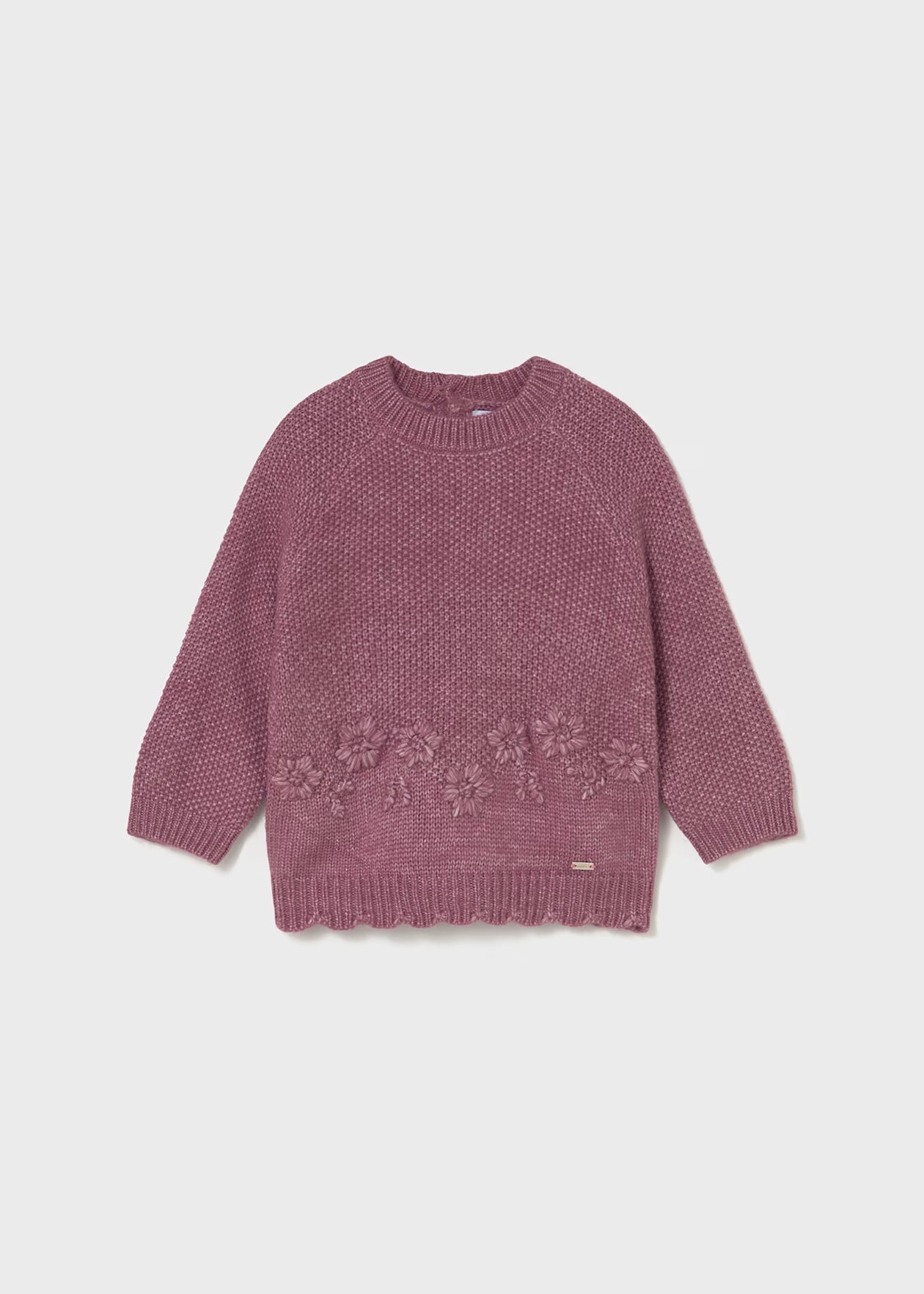 Mayoral Baby Sweater with Embroidered Flowers Little Sprout