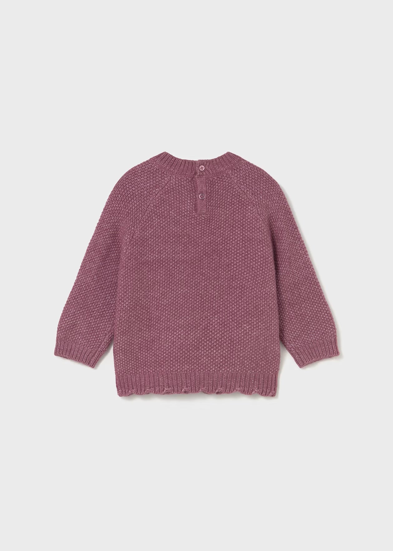 Baby Sweater with Embroidered Flowers - Rosy Mix