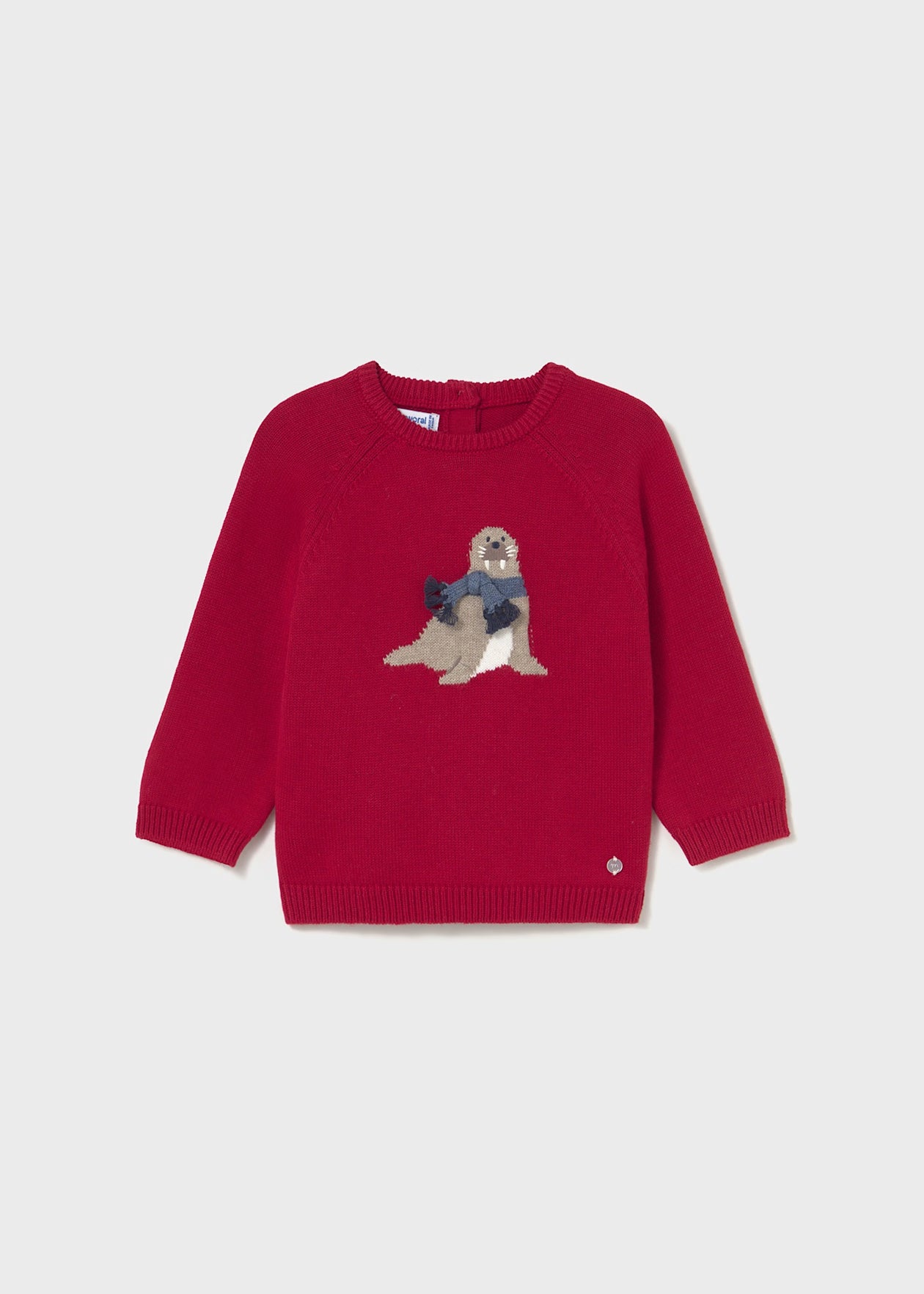 Mayoral Animal Intarsia Sweater Red Little Sprout
