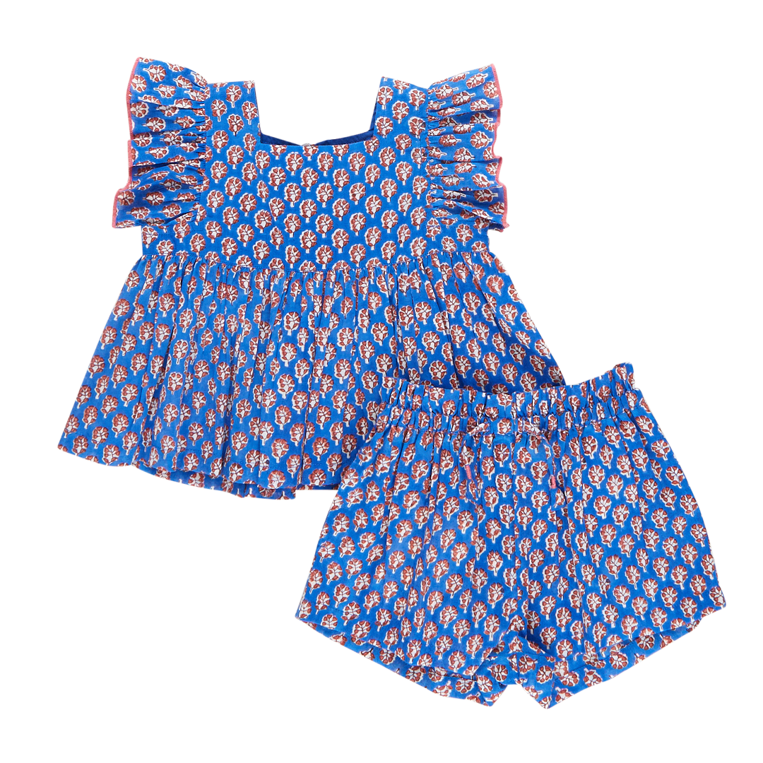 Girls Elsie Two-Piece Set - Lisbon Ditsy