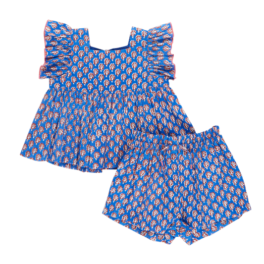 Girls Elsie Two-Piece Set - Lisbon Ditsy