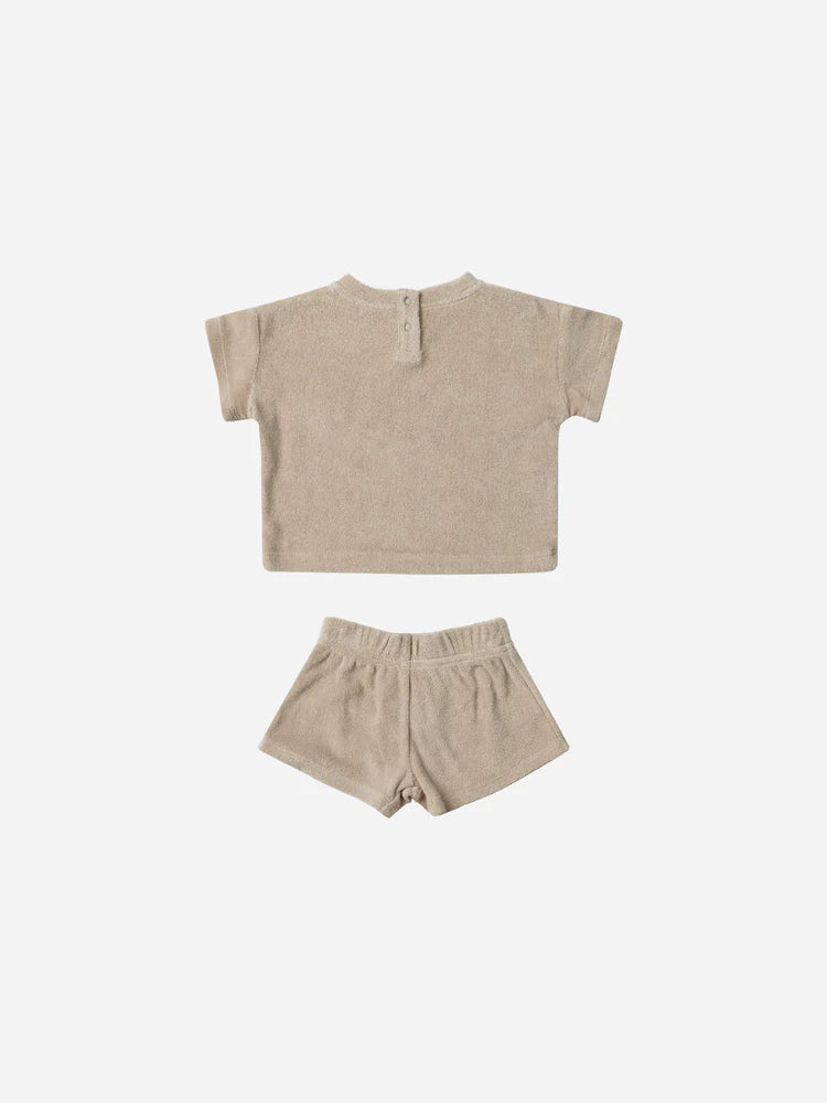 Terry Tee and Shorts Set - Oat