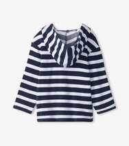 Deep Sea Stripes Terry Pull Over Hoodie