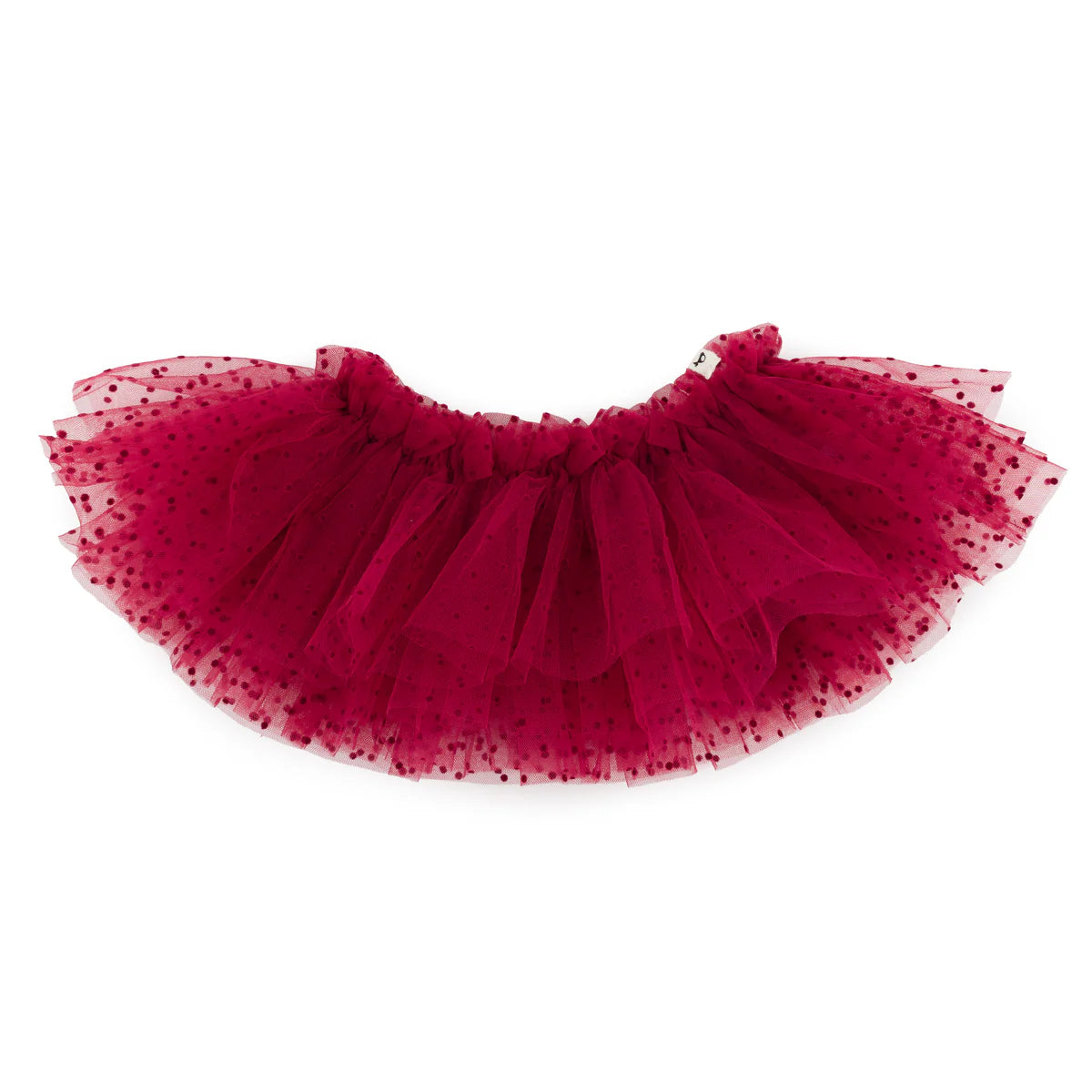 Velvet Mini Dot 4-Layer Tutu - Vintage Berry