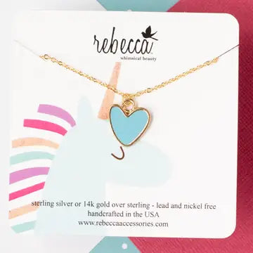 Charm Necklace Blue Heart