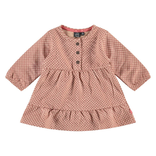 Baby Girls Dress Long Sleeve - Blush Melange