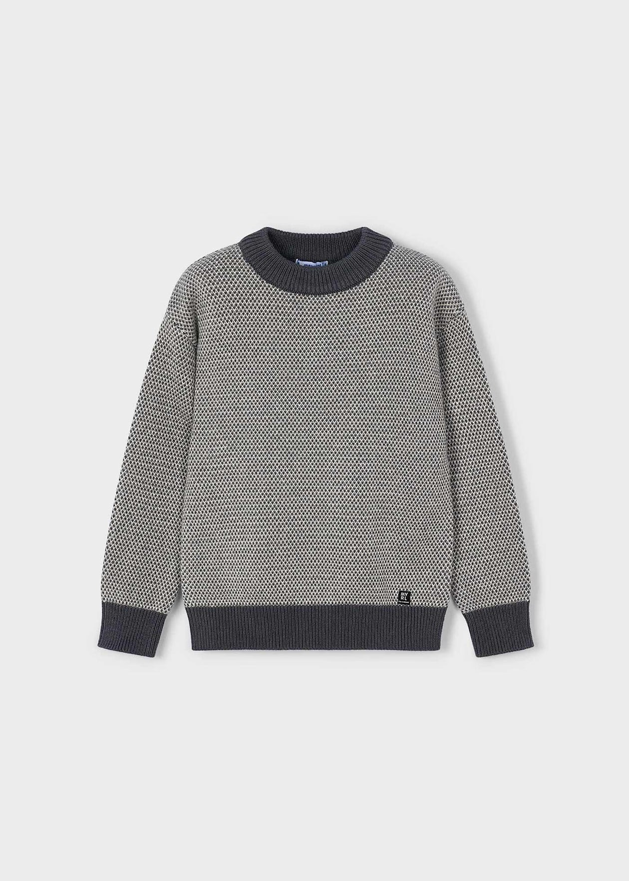 Mayoral Textured Sweater Slate Melange Little Sprout