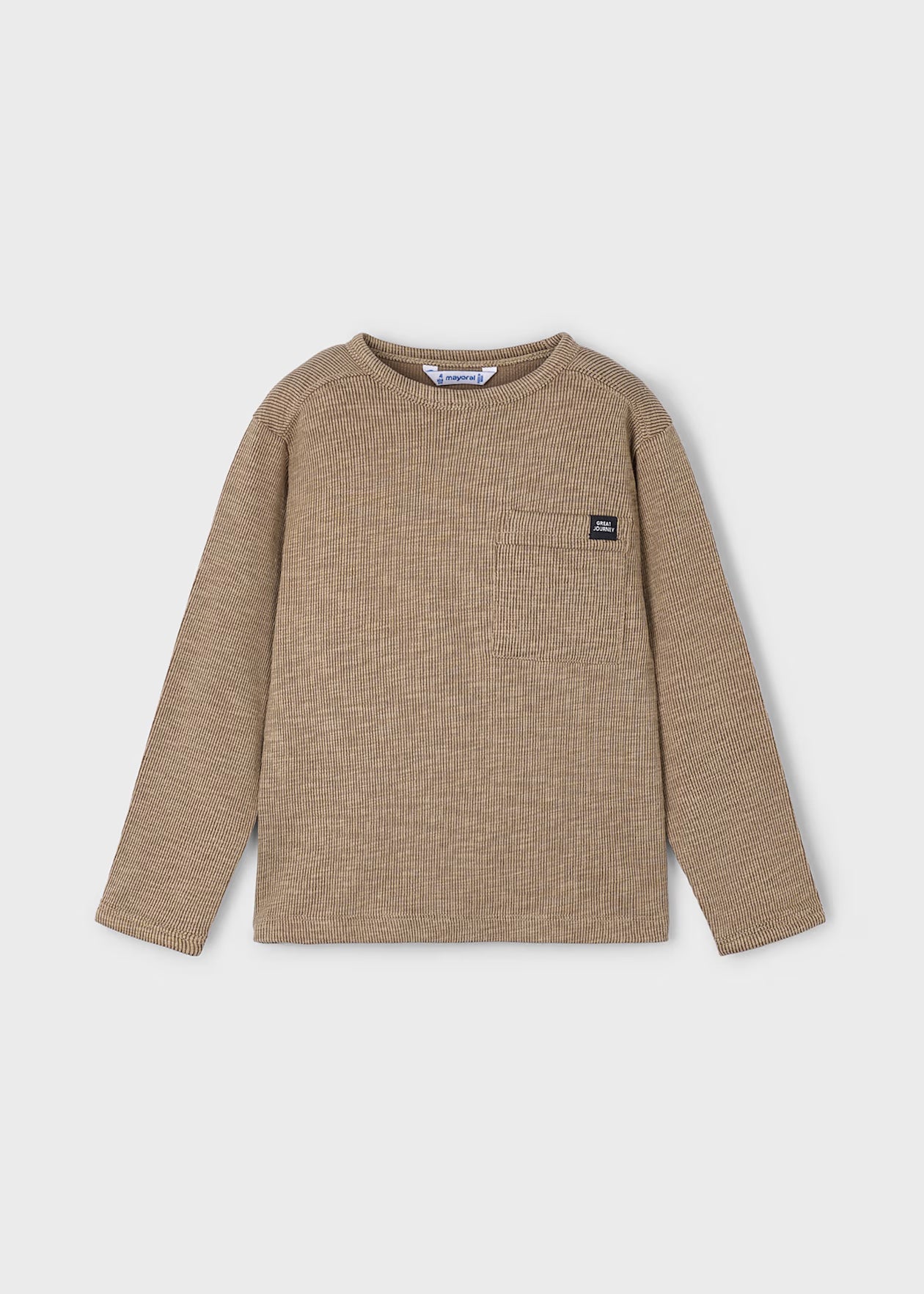 Mayoral Boy Knit T-Shirt Caramel Little Sprout