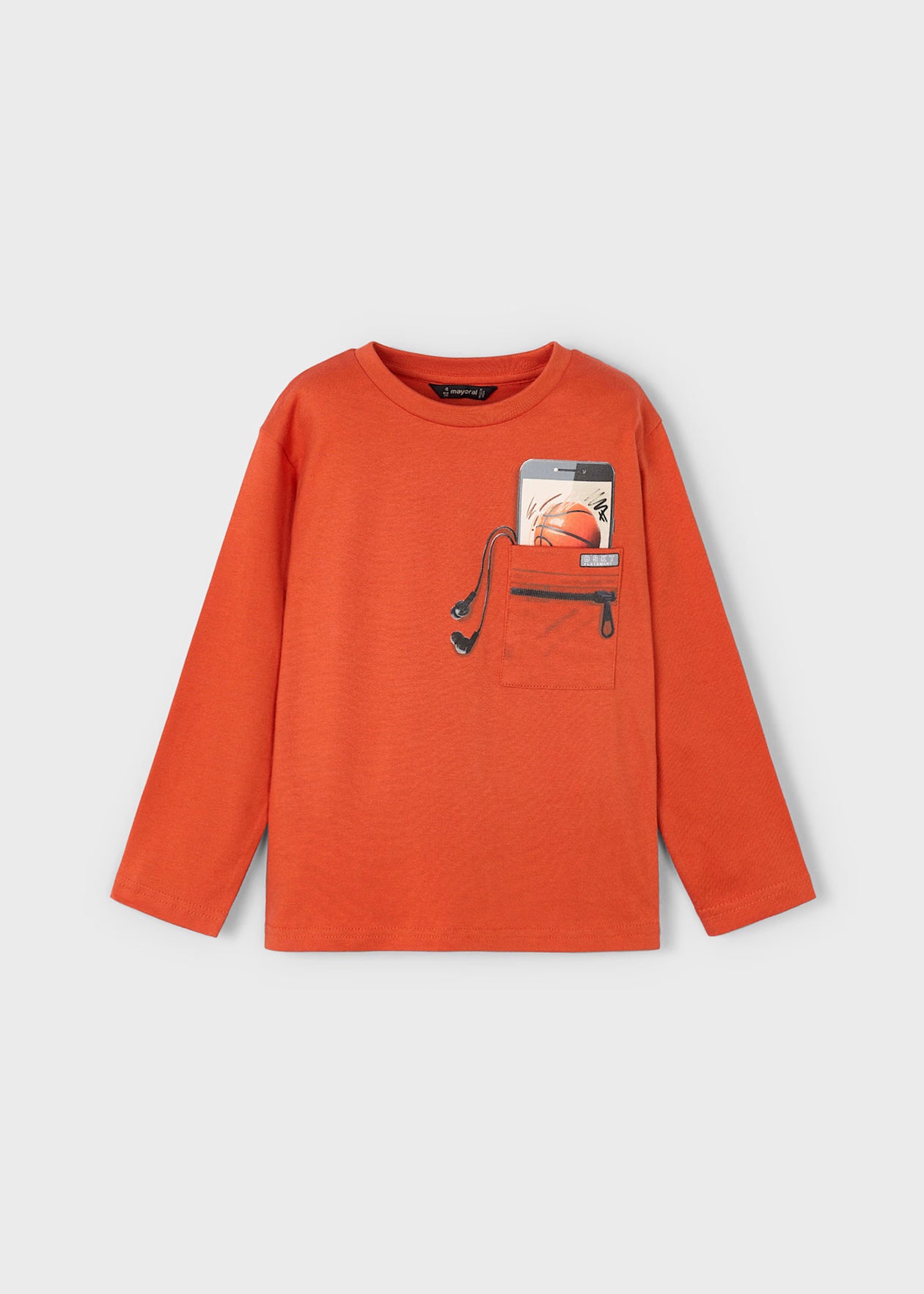 Mayoral Long Sleeve T-Shirt Orange Little Sprout