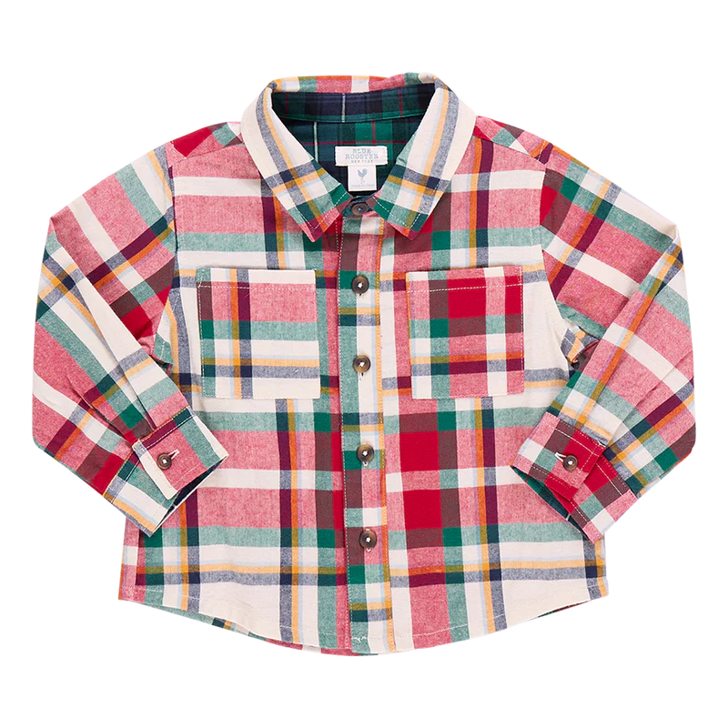 Boys Jack Shirt - Holiday Tartan