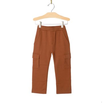 Brushed Fleece Cargo Pant - Rust