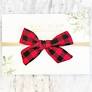 Baby Headband Hand Tied Bow - Buffalo Plaid