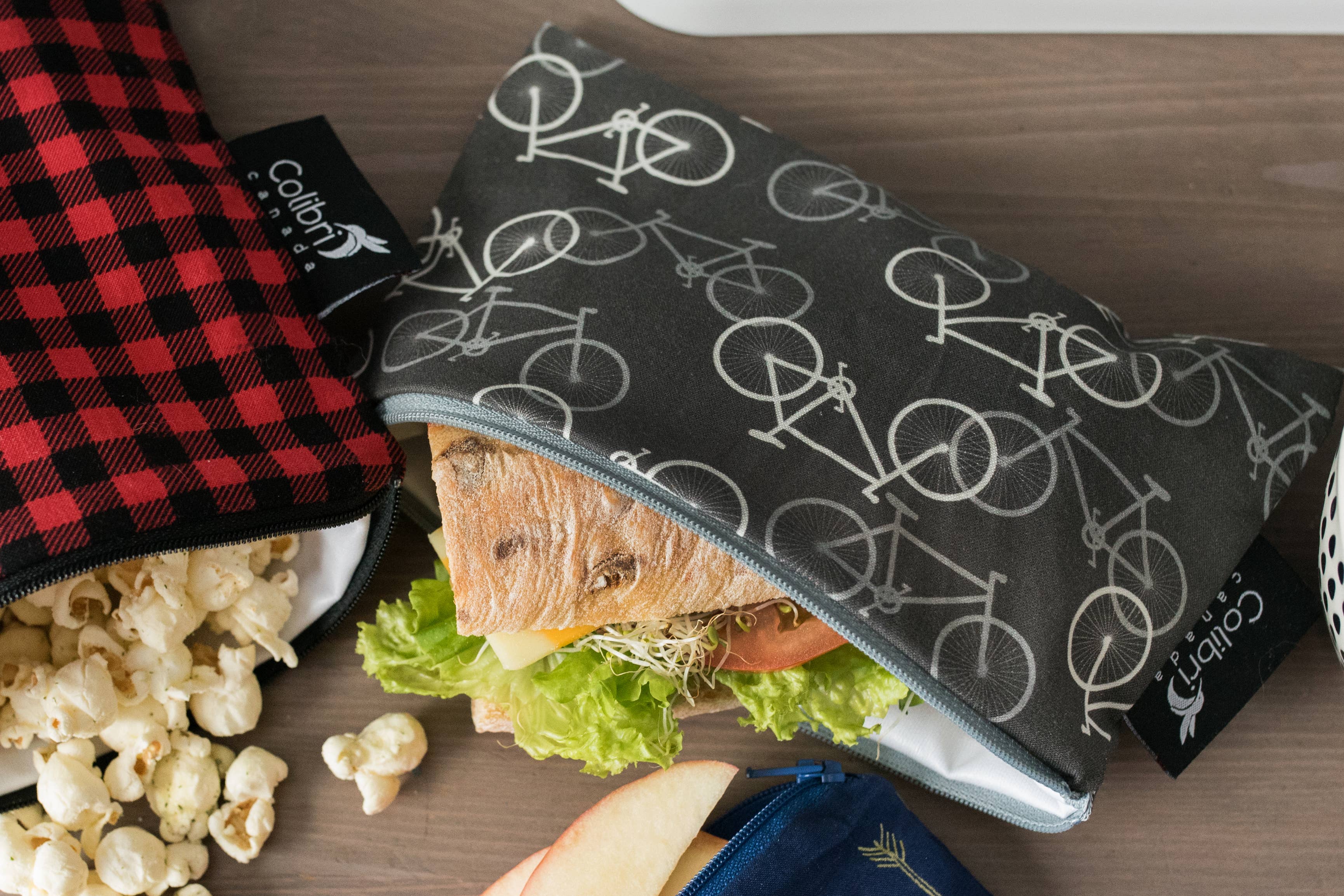 Bikes Reusable Snack Bag - Medium-Little Sprout