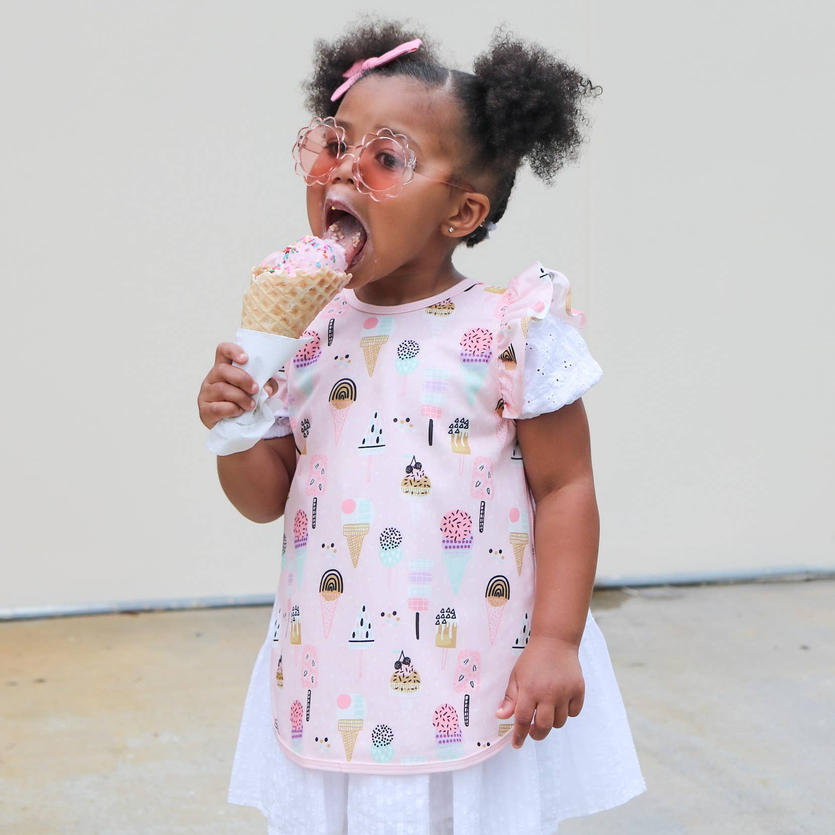 Pink Ice Cream Bapron: Toddler (6m-3T)