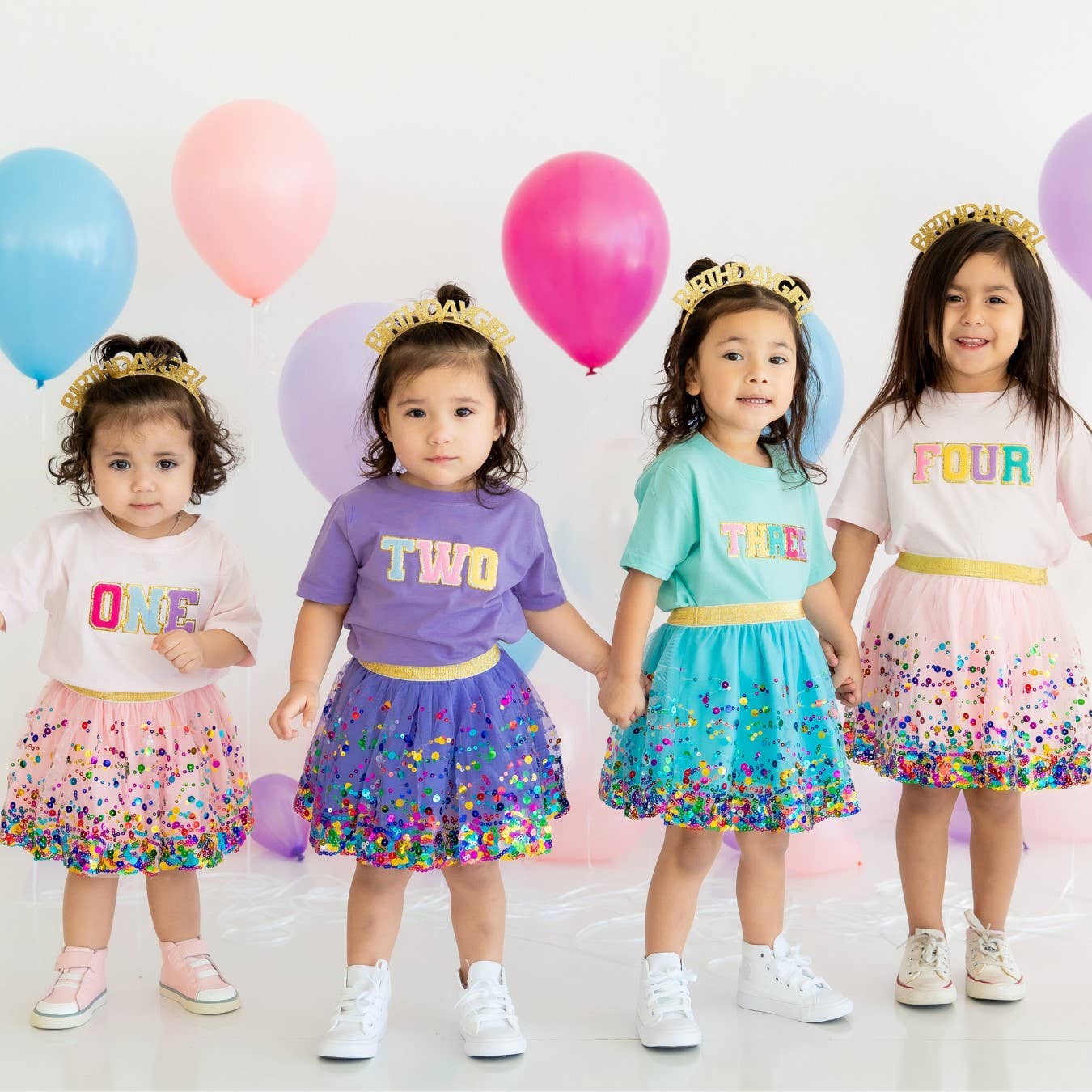 First Birthday Patch Short Sleeve T-Shirt - Kids Birthday: 12-18M