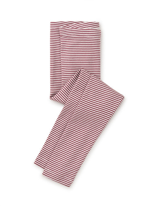 Striped Leggings- Cassis