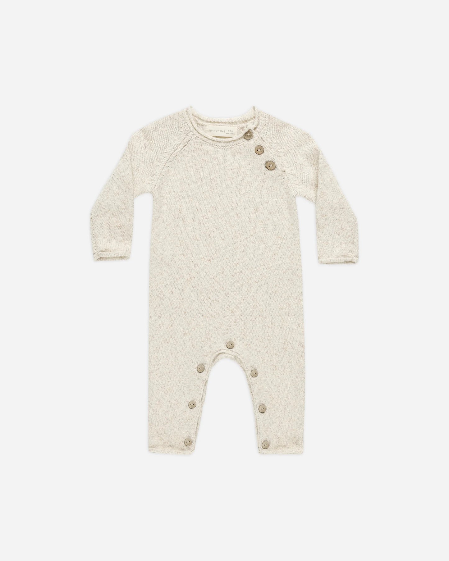 Cozy Heather Knit Jumpsuit - Speckled Natural