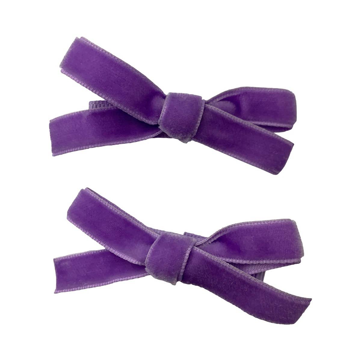 Velvet Pigtail Pinch Alligator Hair Clips: Chantilly