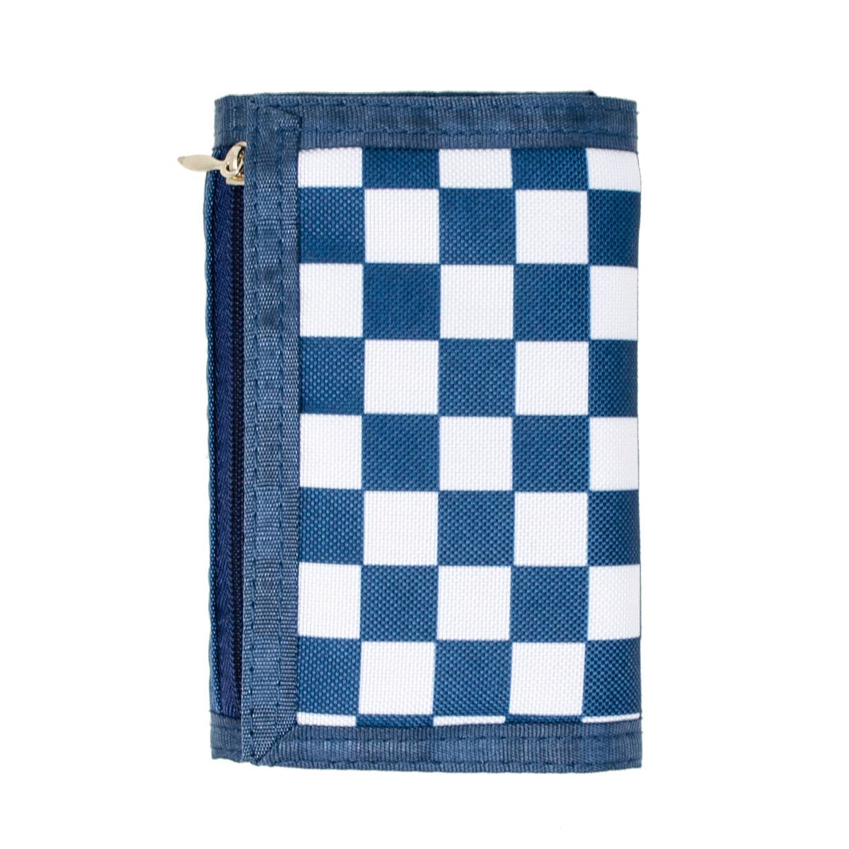 Checkered Boy Wallet: Blue