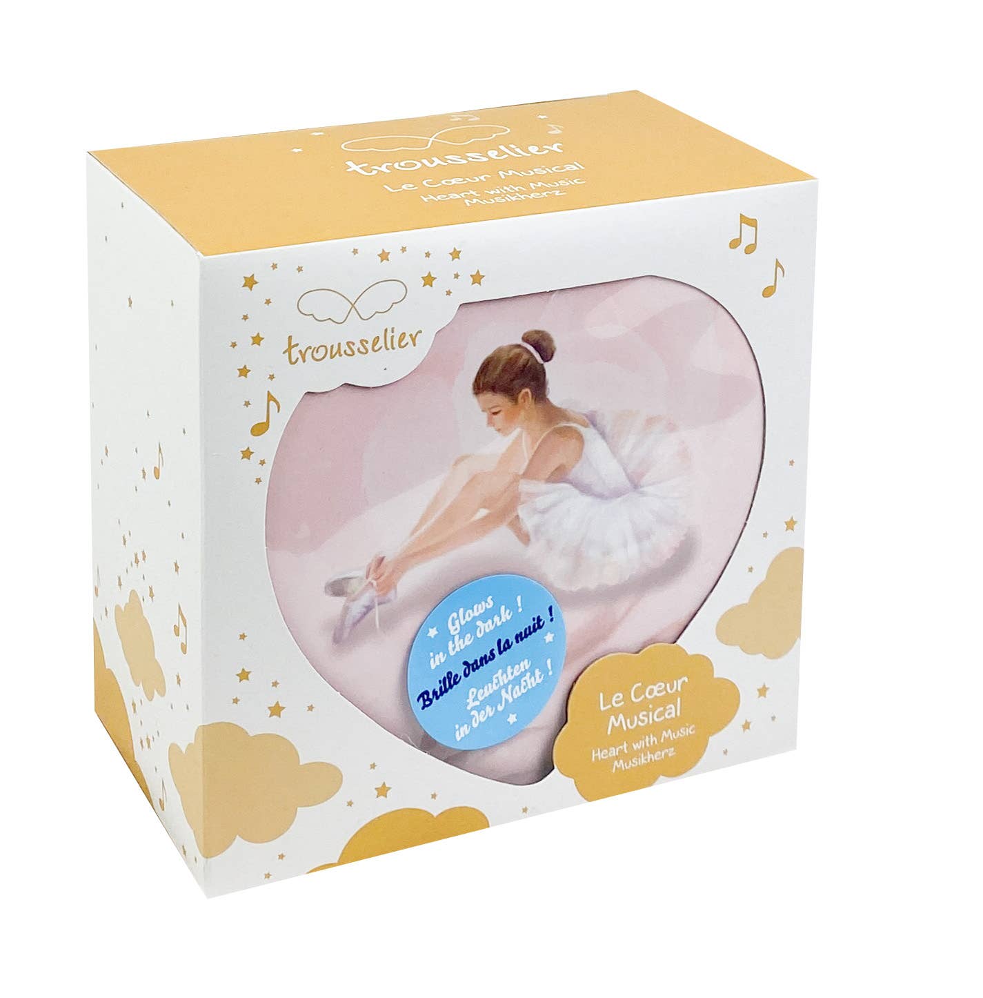 Phosphorescent Ballerina Heart Music Box