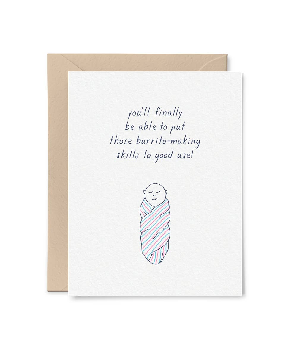 Burrito Baby Congratulations Card Little Sprout