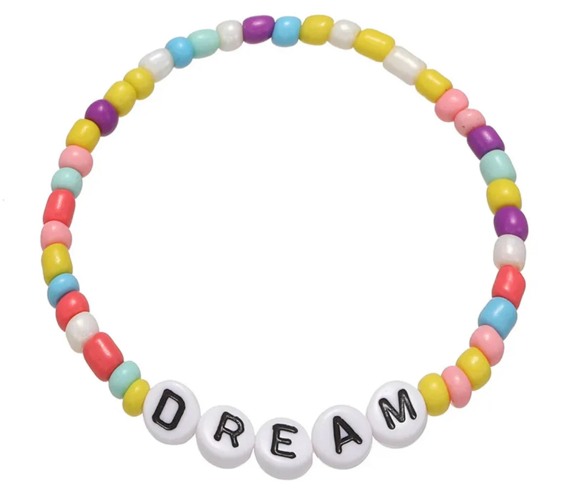 Beaded Friendship Stretch Bracelet: Dream