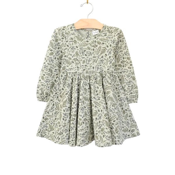 Twirl Dress Loden Sprigs