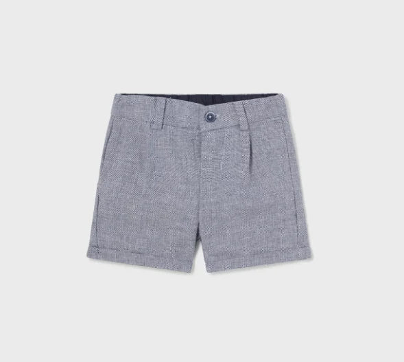 Baby Linen Dressy Shorts - Navy