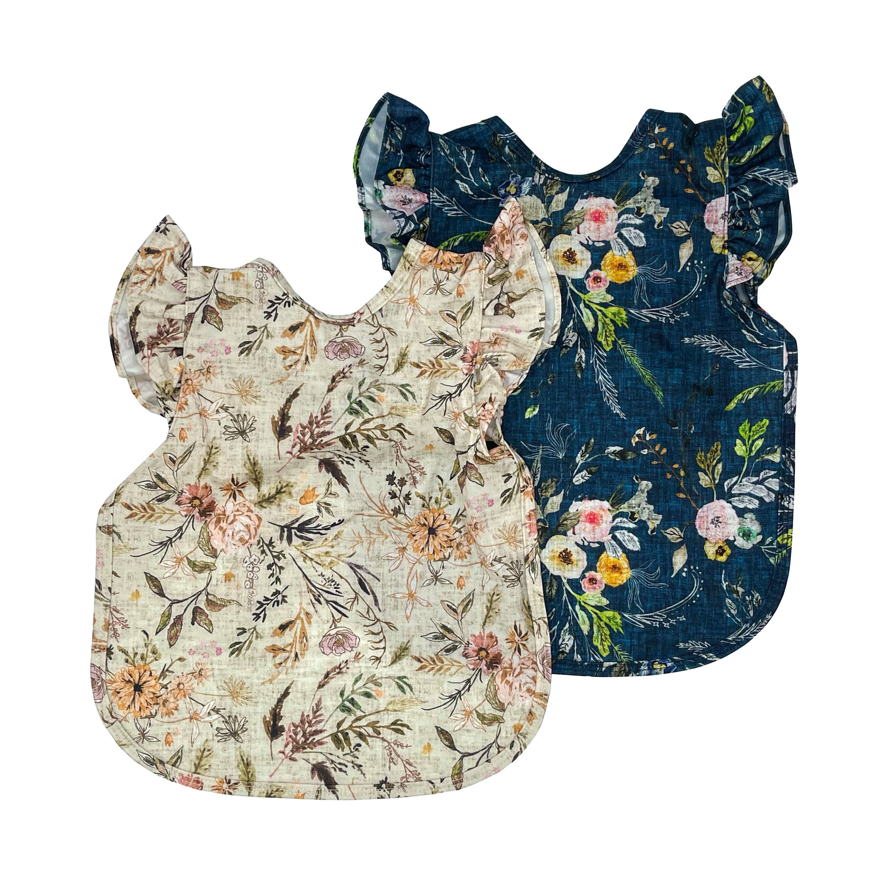 Boho Floral Flutter Bapron: Toddler (6m-3T)-Little Sprout