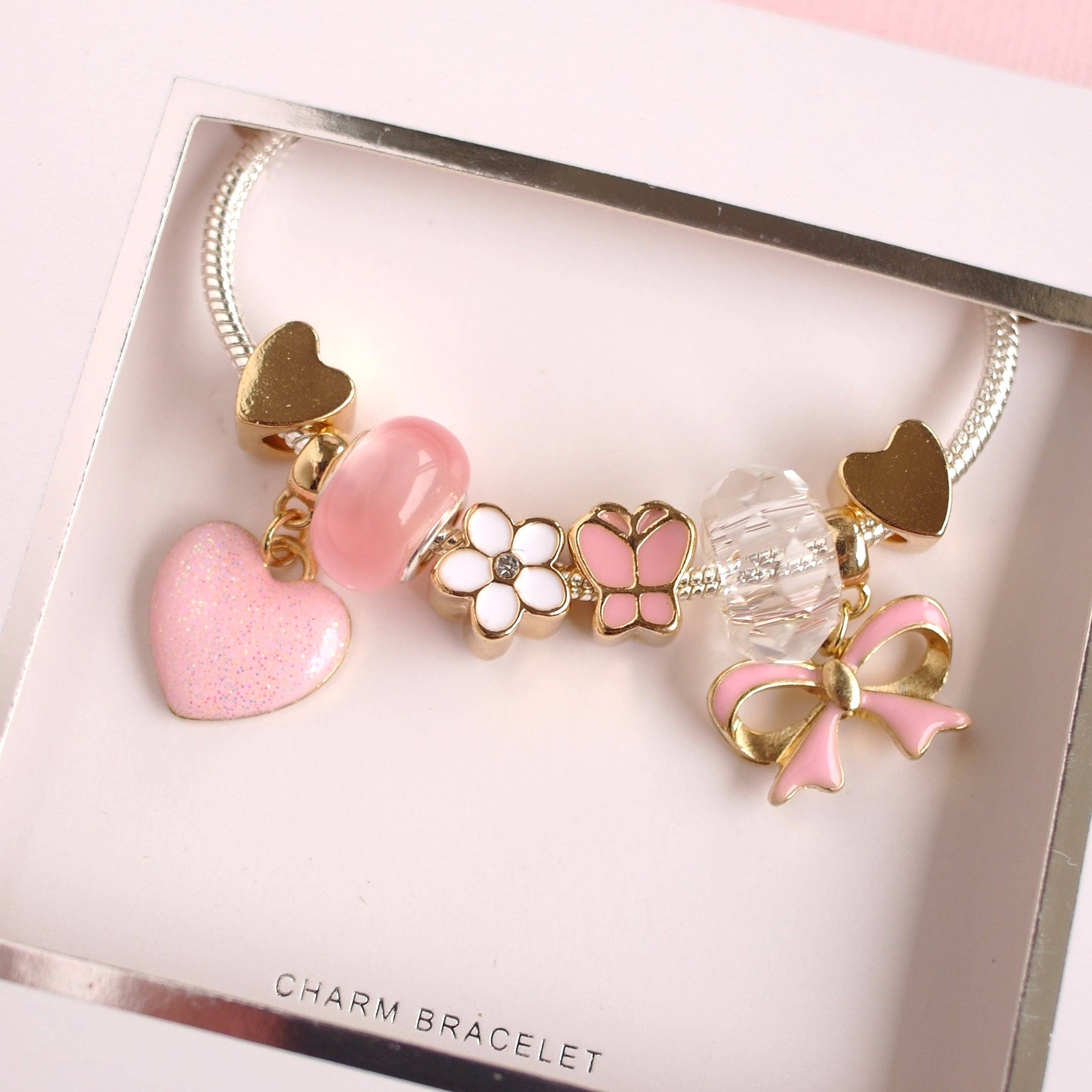 Pink Fantasia Charm Bracelet: Boxed