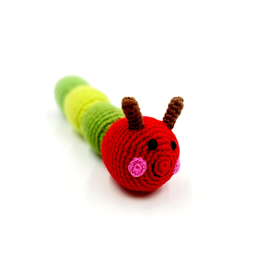 Garden Toy Bug - Red Caterpillar Rattle