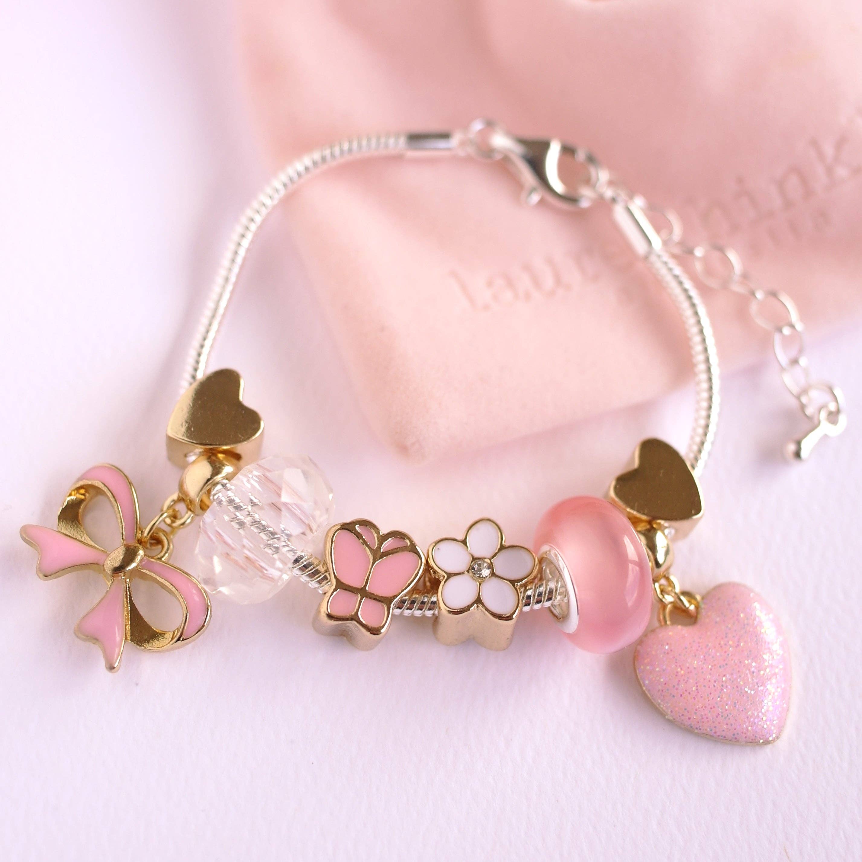 Pink Fantasia Charm Bracelet: Boxed