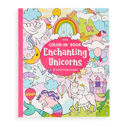 Color-in Book - Enchanting Unicorns