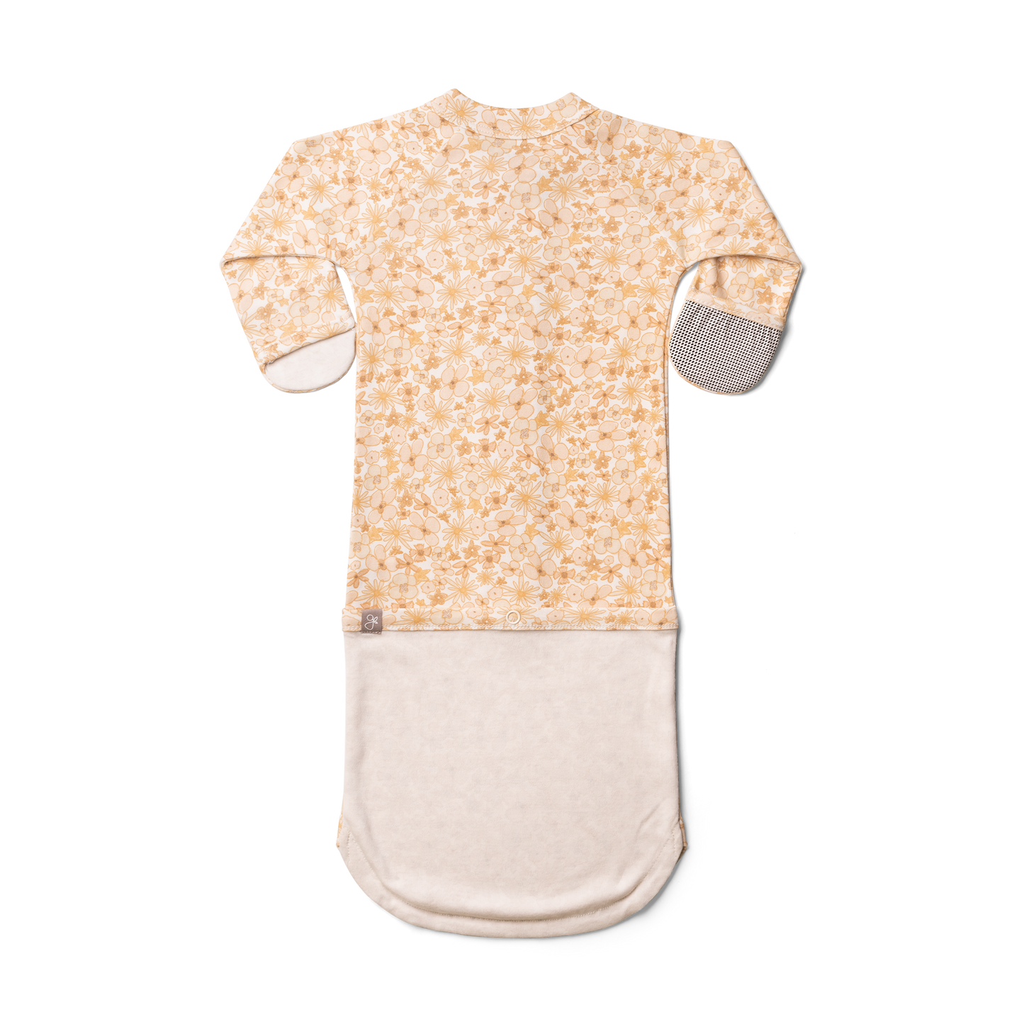 24 Hour Convertible Sleeper Baby Gown - Wildflower: 0-3M