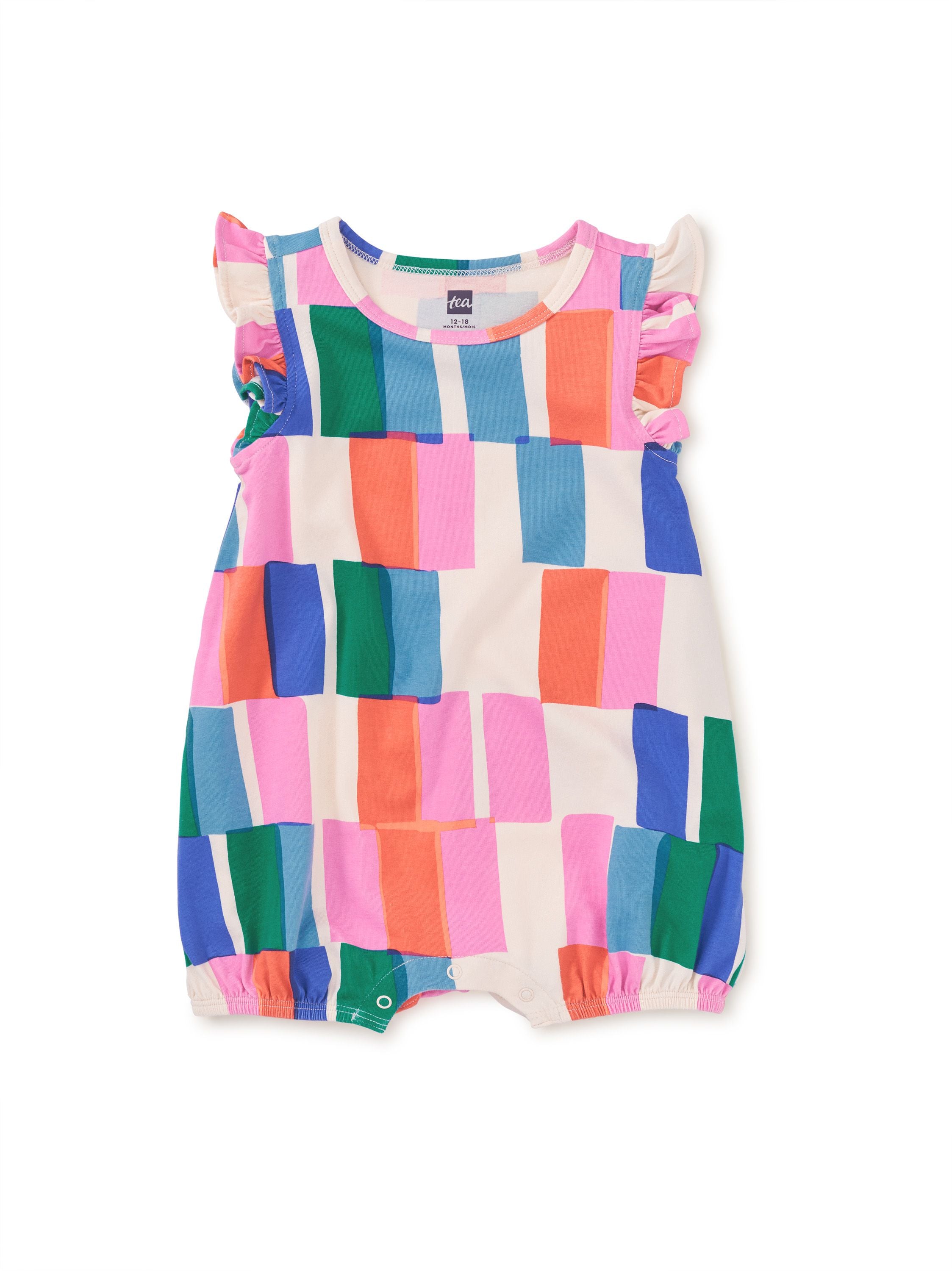 Flutter Baby Romper - Copacabana Tile