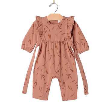 Flutter Long Romper - Wheat