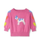 French Bulldog Raglan Pullover Sweater - Super Pink