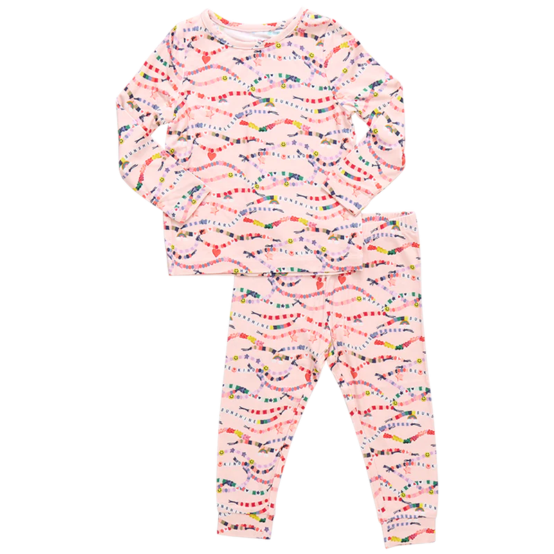 Kids Bamboo PJ Set - Friendship Bracelet Era-Little Sprout