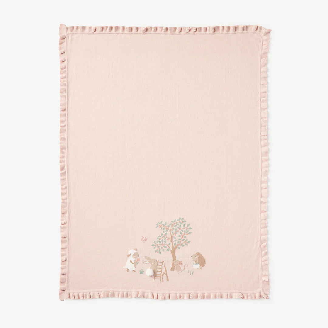 Garden Picnic Knit Baby Blanket