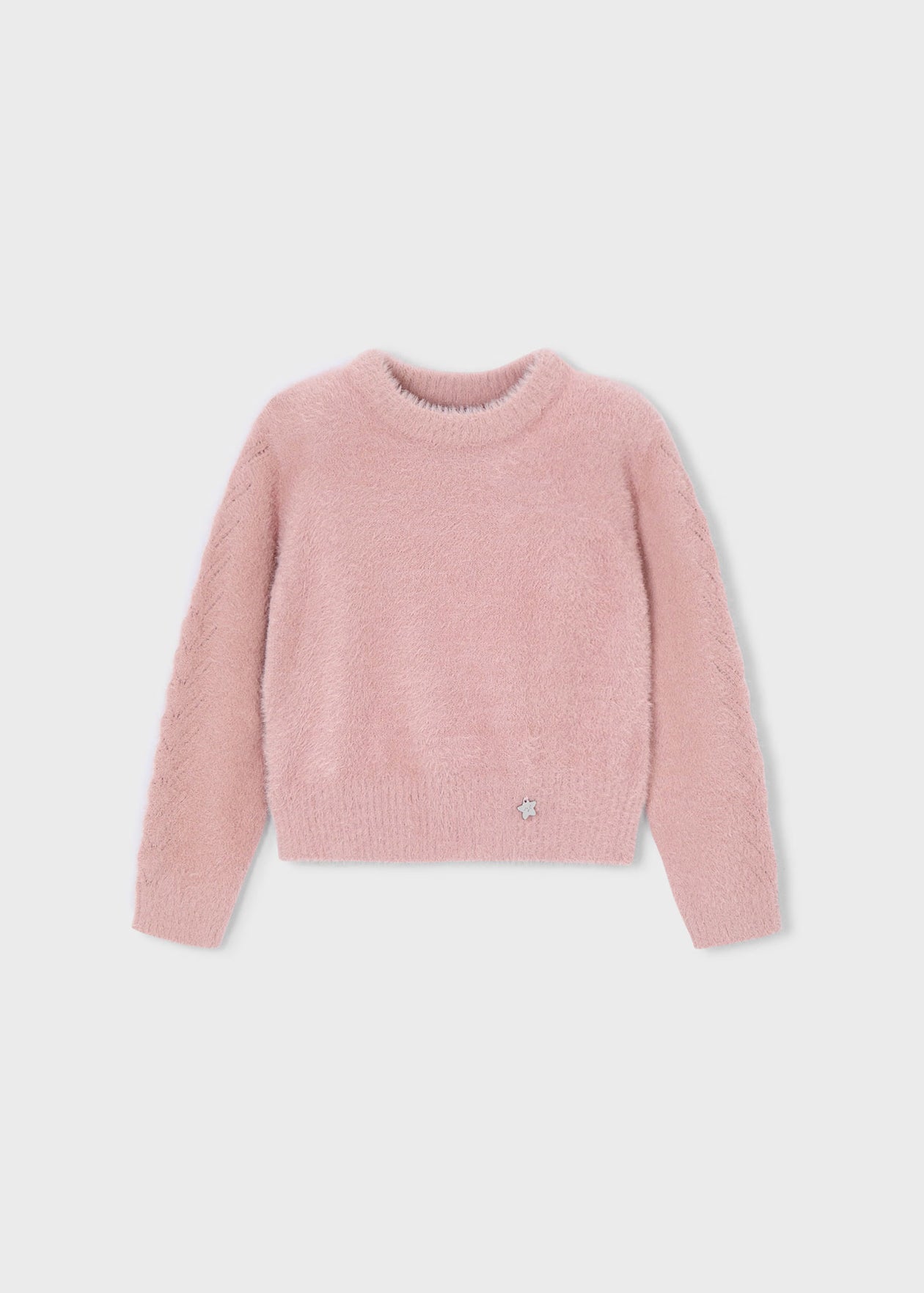 Mayoral Faux Fur Knit Sweater Makeup Little Sprout