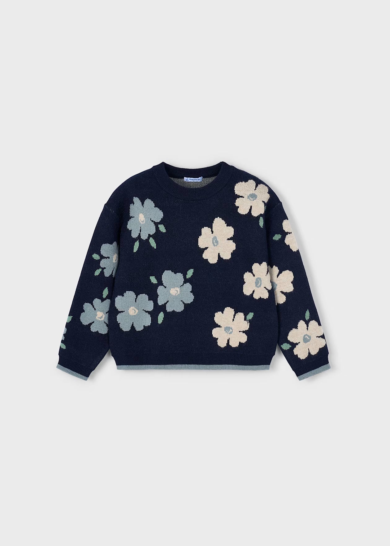 Girl Jacquard Sweater Petroleum Mayoral Little Sprout