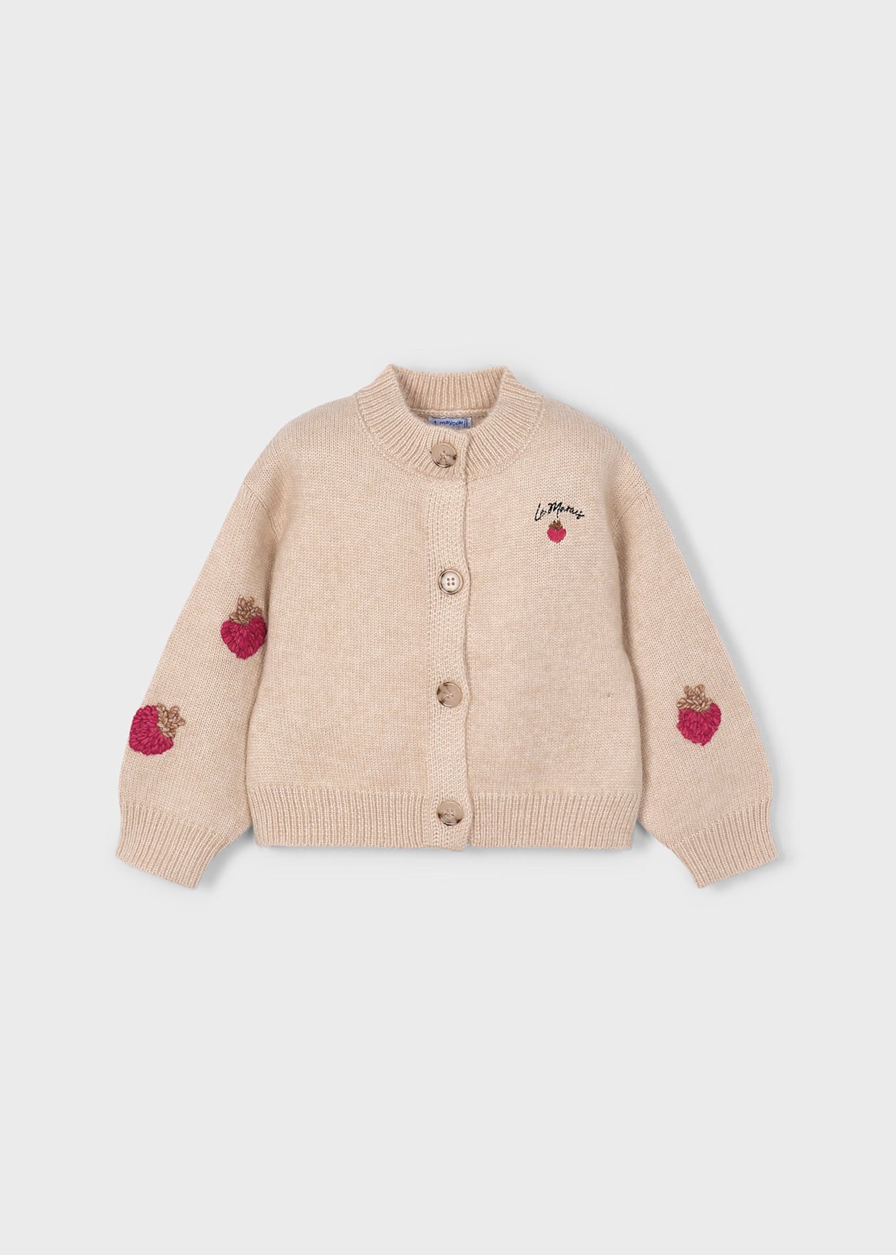 Fantasy Knit Cardigan Sesame Red Little Sprout