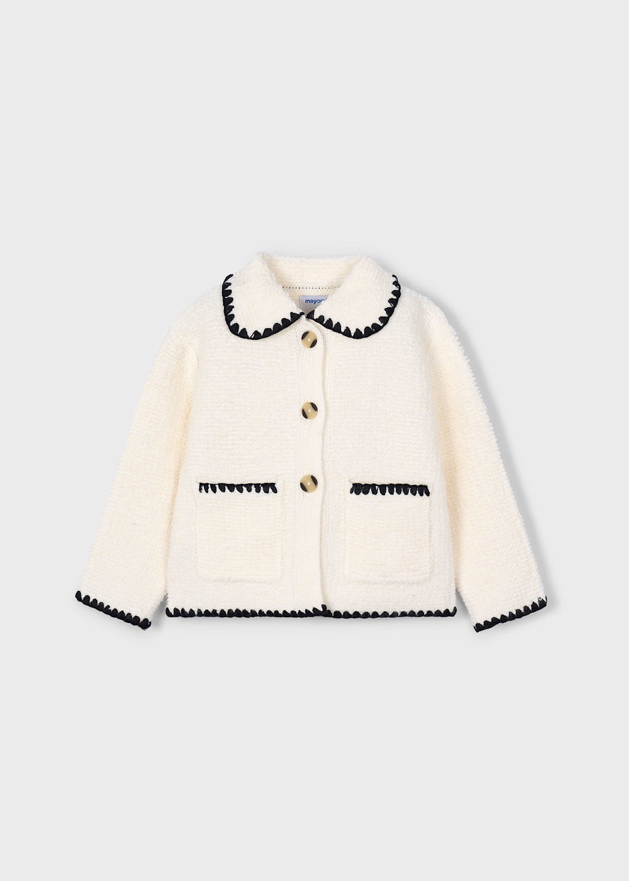 Mayoral Knit Jacket Almond Little Sprout