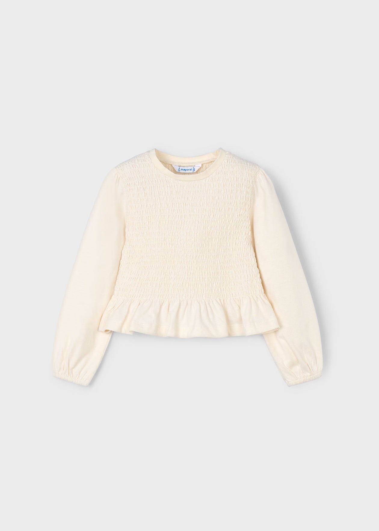 Girl Smocked T-Shirt Macchiato Little Sprout