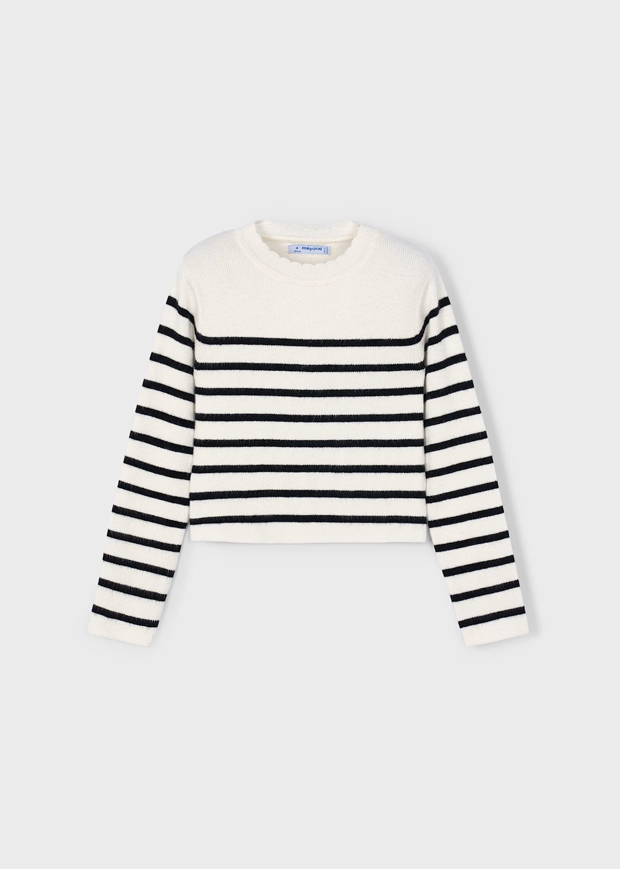 Mayoral Girl Striped Sweater Macchiato Little Sprout