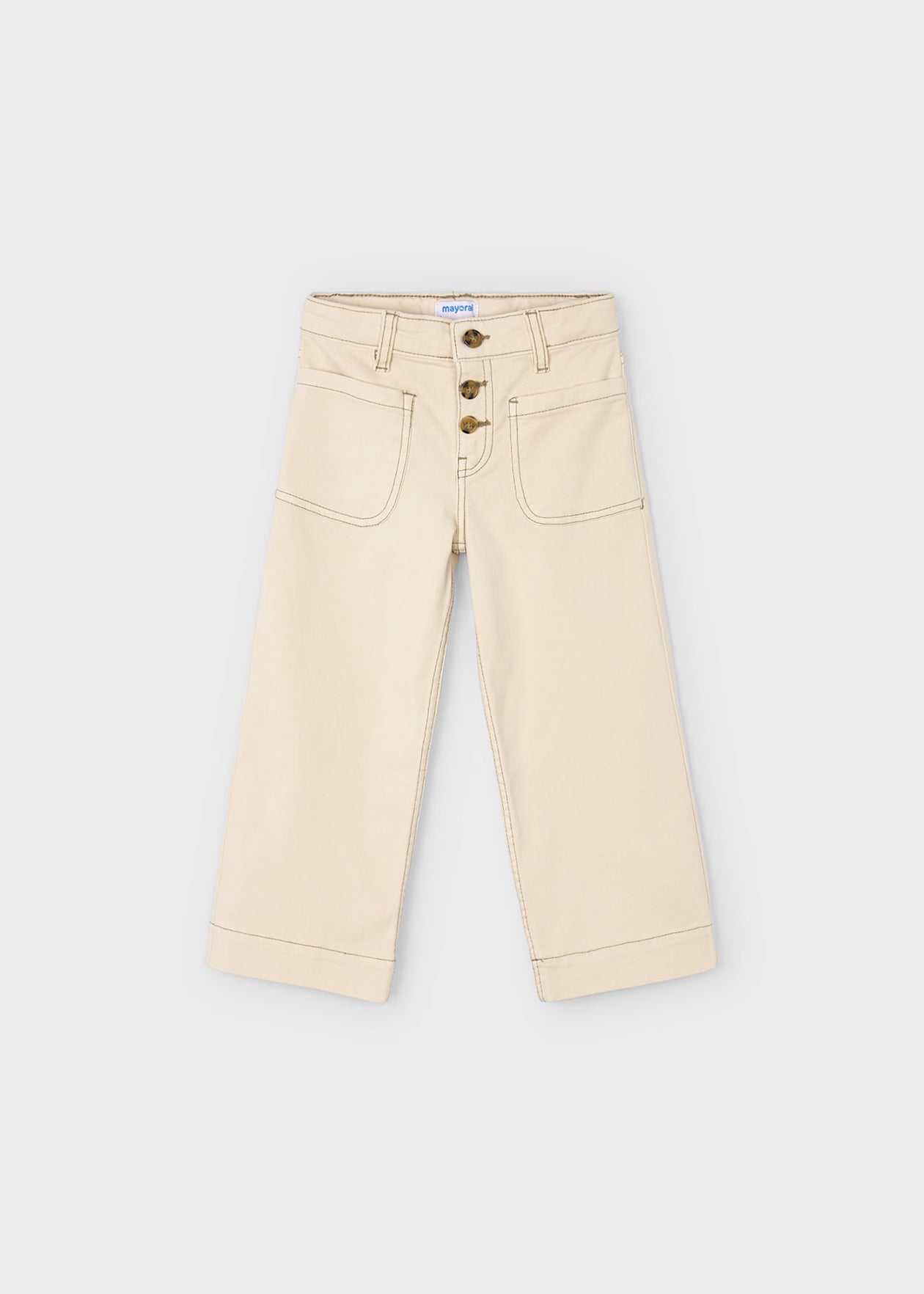 Mayoral Girl Twill Marine Pants Almond Little Sprout