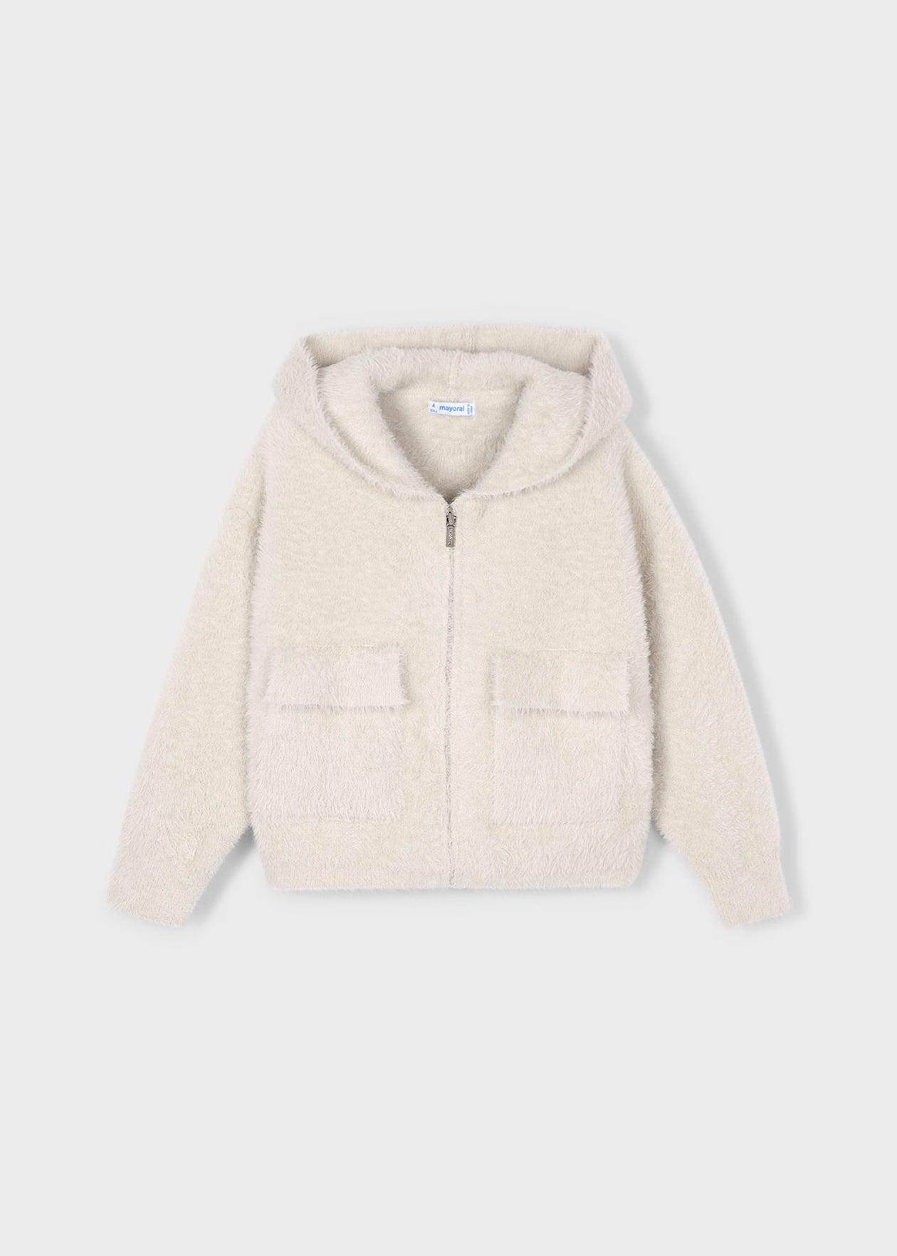 Mayoral Zip Up Hoodie Almond Little Sprout