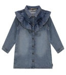 Girls Denim Dress - Mid Blue